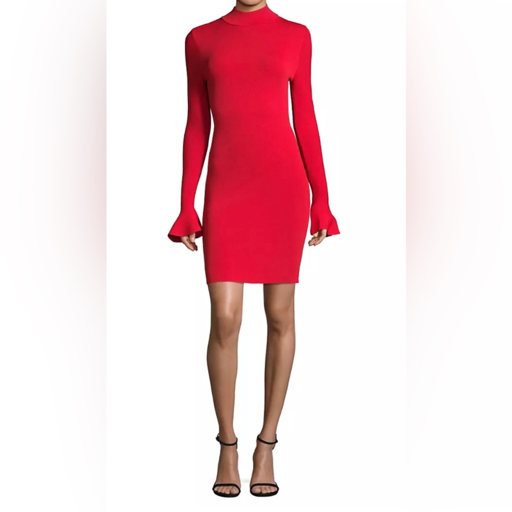 Michael kors dress | Red Bodycon Dress | Bell sleeve dress
